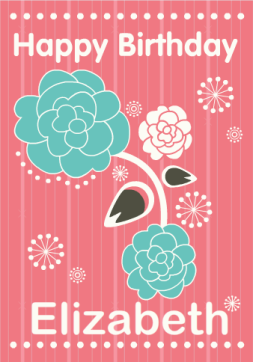 Birthday Flowers Card Birthday Flowers